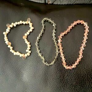 Three beaded bracelets